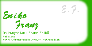 eniko franz business card